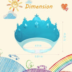 Baby Shower Cap Shield, Baby bath set shower cap, Visor Hat for Eye and Ear Protection for 0-9 Years Old Children,Cute Crown Shape Makes the Baby Bath More Fun (Blue)