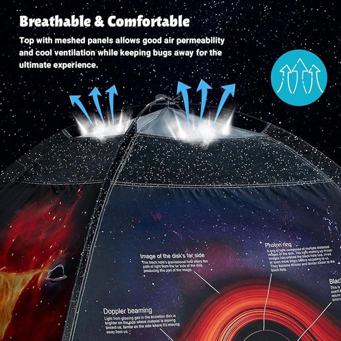 Space Tent for Kids Sensory Black Hole Pop Up Play Tent Kids Tent for Outdoor Indoor,Space Tent for Boys and Girls-47" X 47" X 43 "