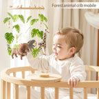 Baby Mobile for Crib Safari Nursery Mobile Handmade Jungle Baby Mobile Woodland Nursery Decor Forest Animals Crib Accessories with Lion Elephant Zebra Giraffe