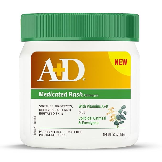 A+D Medicated Rash Ointment 15.2 oz– Relieves Irritated Skin from Poison Ivy, Eczema, Beard & Bikini Rash, Dry & Chapped Skin, Bug Bites. Made with Colloidal Oatmeal