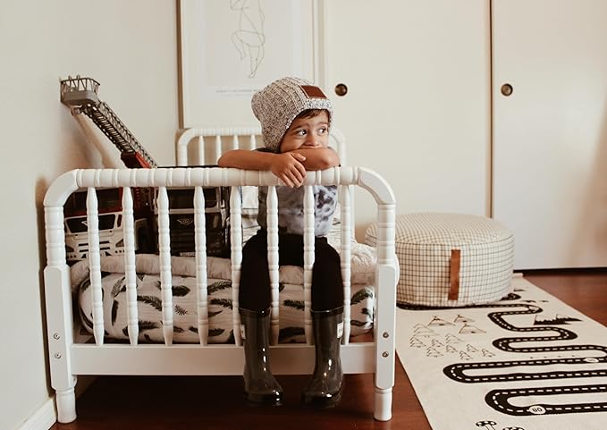 Margaux & May Organic Muslin Cotton Baby Crib Sheet, Green Feather Print, Fitted, Breathable, Toddler Bedding, 52 x 28, Deep Pocket, Organic Crib Sheets for Cozy Sleep