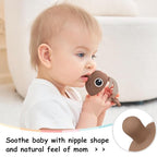 Baby Teething Toys 3-6 Months with Pacifier Clip, Mombella Clownfish Teether for Babies 6-12 Months, Food Grade Silicone Infant Teething Relief Toy, Baby Shower Gifts for Newborn Boys Girls, Tanned