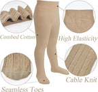 Mini angel Baby Tights Toddler Girl Tights Seamless Cable Knit Leggings Soft Cotton Stockings Pantyhose 3/4/5 Pack