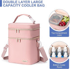 Breastmilk Cooler Bag with Ice Pack Fits 6 Baby Bottles Up to 9 Ounce