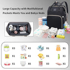 Baby Diaper Bag with Changing Station,Diaper Bag Backpack,Diaper Bag,Large Capacity,900d Excellent Oxford(Ungrade Black)