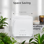 ASAKUKI Essential Oil Diffuser, Multifunctional Ultrasonic Aromatherapy Fragrant Oil Vaporizer Humidifier with Timer, Auto-Off Safety Switch, and 7 LED Light Colors, 700 ml (White)