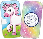 Orchard Toys Moose Games Rainbow Unicorns Game. Race Your Unicorns Over The Rainbow to a Pot of Gold in This Magical, Fun Color-Matching Game! Ages 3+ for 2-4 Players
