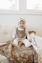 Mebie Baby Muslin Cotton Bib, 3 pack, Baby Bib Set for Burp, Spit Up, Drool, Bandana Bibs for Baby Boy or Baby Girl