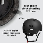 Skateboard Bike Helmet for Adults Women Men Youth Kids (2-3-5-8-14+ Years Boys Girls) - Lightweight Multi-Sport Adjustable Helmets for Bicycle Skateboard Scooter Skate Cycling