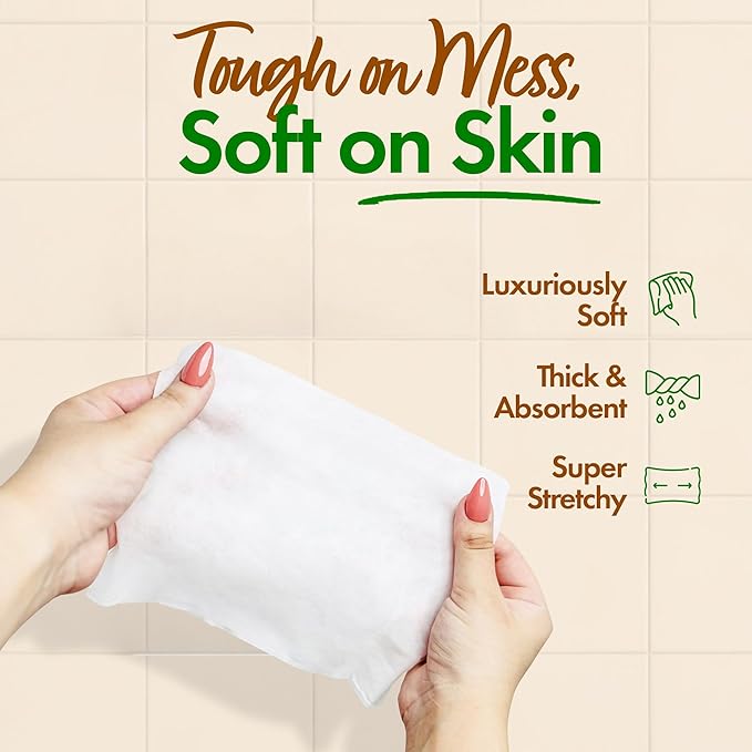 Bamboo Wipes – Pack of 4 (240 XL Flushable Wipes) – Organic, Tree-Free, FSC Certified & Septic Safe – 99% Water, Unscented & Sensitive Skin Safe – Biodegradable, Compostable & Eco Friendly