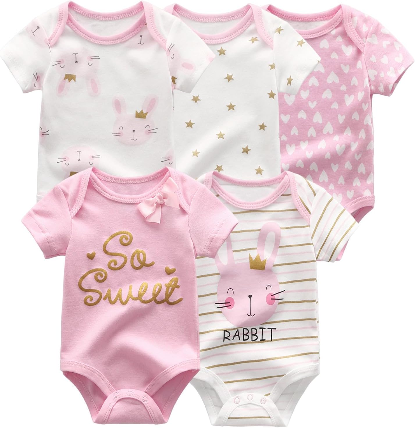 Unisex Baby Boy Girl Bodysuits Sets 20 Pack Cotton Casual New Born Clothes Comfort Infant Outfit Essentials