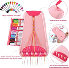 Arts and Crafts for Kids Ages 8-12,Friendship Bracelet Making Kit for Girl,Kids Jewelry Making Kit with 28 Pre-Cut Threads,Christmas Birthday Gifts for Ages 6 7 8 9 10 11 12 Year Old Red