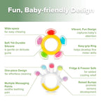Haakaa Silicone Teether Combo - Baby Freezer Teething Toy - Soft Cold Teether - Soothe Teething Pain & Itching Gums - Perfect Size - Palm & Ferris Wheel Shape for 3M+ Babies BPA Free - 2 pk