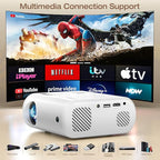 Mini Projector, CLOKOWE 2024 Upgraded Portable Projector with 9000 Lux and Full HD 1080P, Movie Projector Compatible with iOS/Android Phone/Tablet/Laptop/PC/TV Stick/Box/USB Drive/Game Console