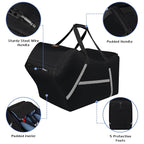 Infant Car Seat Travel Bag for Airplane Compatible with All Nuna Pipa Car Seat and Base,Chicco KeyFit 30 and Base, Padded Car Seat Bags for Air Travel,Car Seat Gate Check Bag with Side Pocket, Black