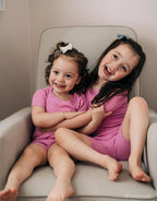 moimoln Pajamas Set 6M-5Y Solid Ribbed Unisex Baby & Toddler, Soft Viscose, Snug-Fit, Everyday Sleepwear