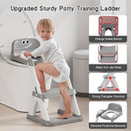 Potty Training Seat, Toddler Toilet Seat for Kids Boys Girls, 2 in 1 Potty Training Toilet for Kids, Splash Guard Anti-Slip Pad Step Stool, Adjust High Potty Chair for Toddler Kid Boys Girls