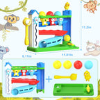 Musical Toy for 1-2 Year Old Boys,Educational Baby Toys 12-18 Months,Ball Drop Toy with English & Spanish,Fine Motor Toys for Toddlers 1-3,Birthday Gift for 1+ Year Old Boy (Blue)