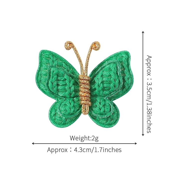 2 Pcs Butterfly Hair Bow Girl, Kid's Cute Hair Clips Barrettes Accessories for Infants Toddlers Baby Kids Fine Hair (Green)