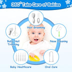 Baby Healthcare and Grooming Kit, 21 in 1 Portable Baby Essentials Kit with Gas Relief Hair Brush Comb Nasal Aspirator for Newborn Boys Girls (Grey White)