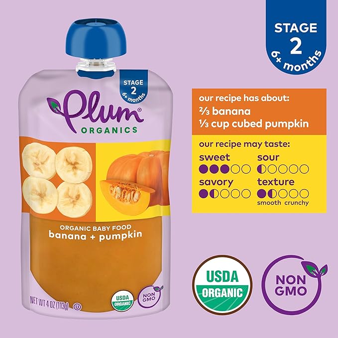 Banana and Pumpkin - 4 oz Pouch (Pack of 4)
