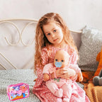 12 Pcs Baby Doll Accessories Magic Bottle set,Pretend Play Feeding Toy Set with Package,Doll Feeding Set for Kids Girls,Magic Disappearing Juice Milk Bottles,Sippy Cups,Pacifiers,Bowl Spoons