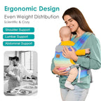 Baby Carrier Newborn to Toddler, Ergonomic Adjustable Toddler Carriers for 7-66 Lbs, Cozy Lightweight Infant Carrier with Neck Support, Baby Holder Carrier with Lumbar Support for Mom Dad