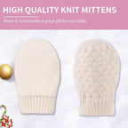 Baby Knit Mittens Toddler Boys Girls Gloves Winter Infant Newborn No Scratch Mitten 0-3 Years