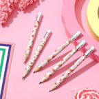 Tinlade 60 Pcs Bloom Floral Baby Shower Golf Pencils with Erasers Small Kids Sharpened Mini Pencils for School in Bloom Baby Shower Supplies