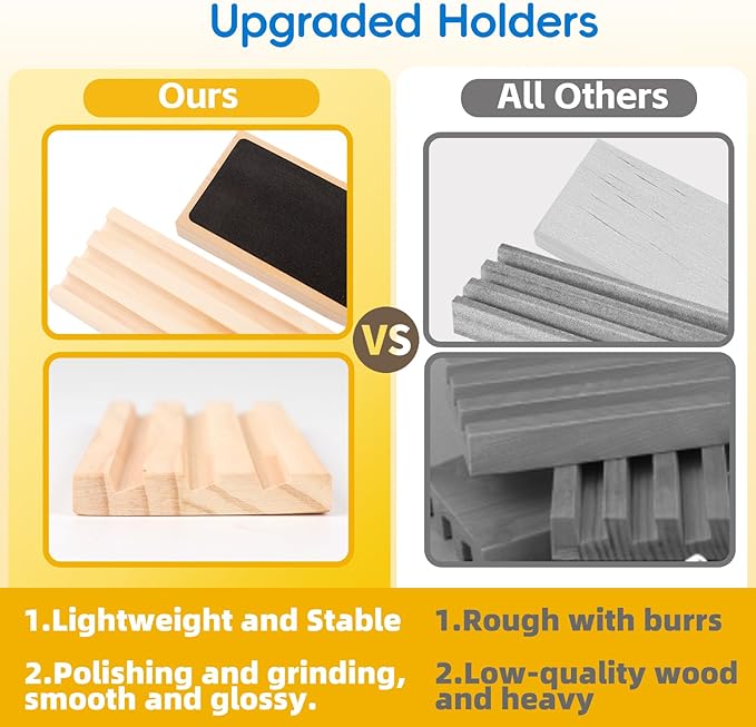 Premium Rummy Cube Game Set 6 Colors with 6 Wooden Holders and 162 Rummy Tiles, Travel Family Board Game for Adults and Kids