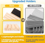 Upgraded Rummy Cube Game Set 6 Plays with 6 Wooden Holders and 162 Rummy Tiles, Travel and Family Board Game for Adults and Kids