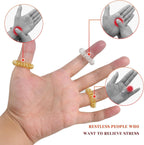 12 Pcs Fidget Rings Acupressure Rings Sensory Rings Trichotillomania Fidget Toys Stress Relief Toys Set Sensory Fidget Massager Ring for Fingers Stress Anxiety Relief(Silver and Gold)