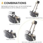 Baby Carrier with Hip Seat Adjustable Strap Huge Storage 4-in-1Toddler Carrier Enhanced Lumbar Support Ergonomic Baby Hip Carrier for Newborns & Toddlers Gray