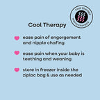 Bamboobies Soothing Nursing Pillows, Daytime Nursing Pads - Reusable, Hot Cold Compress for Breastfeeding- Discreet Leak-Proof Washable Pads for Breastfeeding - 2 Compress Pads, 2 Nursing Pads