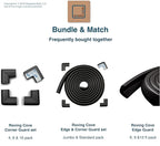 Roving Cove HeftyFit Edge Corner Protector Baby Proofing (Large 15ft Edge 4 Corners), Heavy-Duty, Soft NBR Rubber Foam, Furniture Fireplace Safety Bumper Guard, 3M Adhesive, Onyx Black