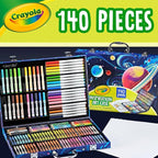 Crayola Inspiration Art Case Coloring Set, 140pc Space Theme – Art Kit for Kids, Crayons, Markers, Pencils, Gift for Boys & Girls, Ages 5, 6, 7, 8 [Amazon Exclusive]