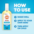 OFF! Kids Insect Repellent Spray, 100% Plant Based Oils, Safe for Use On Babies, Toddlers and Kids, 4 oz