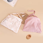 2 Pack Muslin Cotton Nursing Cover for Breastfeeding, Privacy Breathable Breastfeeding Cover Cover up with Arch Neckline for Mom, 100% Cotton Nursing Apron, Floral and Pink