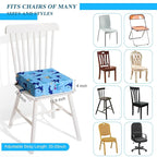 Toddler Booster Seat for Dining Table, Stronger Support Booster Seat for Table Washable 2 Safer Straps Non-Slip Bottom Portable for Kids Baby Increasing Cushion for Travel Home