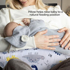 Plushii Nursing Pillow, Breathable Nursing Pillows for Breastfeeding, Breast Feeding Pillows for Mom, Breastfeeding Pillows for Bottle Feeding, Tummy Time, Sitting Support - Dinosaurs World
