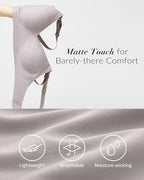 Mamaway Silky Seamless Nursing Maternity No Show Wireless Bra, Smooth, Cooling, Lightweight for Breastfeeding, Pregnancy