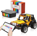 Robot R Smart Robot Building Kit with Storage Box, 4-in-1 Programmable App Remote Control Off Roader Car Toy, Authentic and Functional Design, Coding Gifts for 6 7 8 9 10 11 12 Years Old Kids