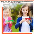 Kathfly 20 Pieces Fidget Marble Mesh Fidget Toy with Buckle Colorful Fidgets Sensory Marble Fidget for Stress Relieve Adults Office, 5 Colors