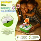 Kids Phonograph Toddler Record Player， with 96 Learning Cards, Early Education Machine Record Player Music Box Storyteller pop Speakers, Gift for Boys and Girls