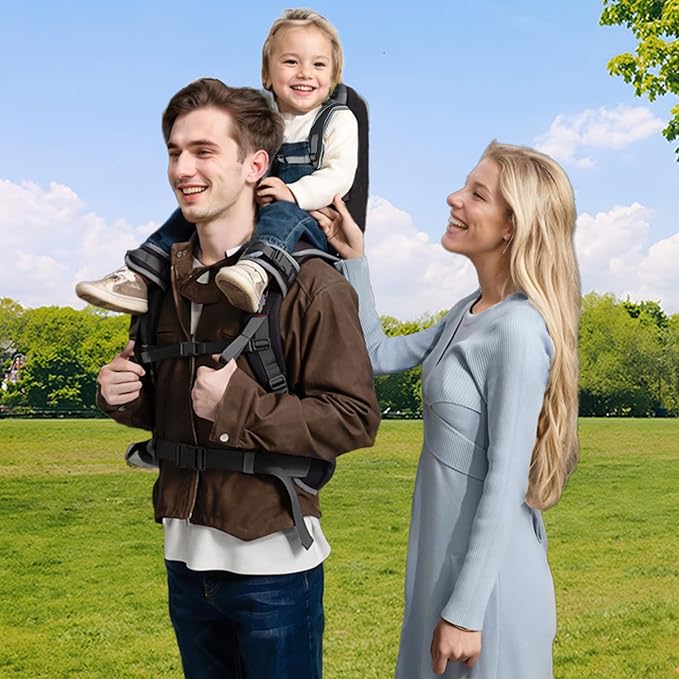 WIPHA Hiking Backpack Carrier, Lightweight Toddler Shoulder Carrier with Sun Shade, Saddle Toddler Backpack for Kids 6 Months to 4 Years Old