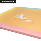 Zety Compatible Baby Play Mat - PU Leather Baby Playpen Mat - Waterproof Baby Play Mats for Floor - 1.5" Thick High Density Foam Play Mat (Colored, 8-Panel) (Colored, 8-Panel)