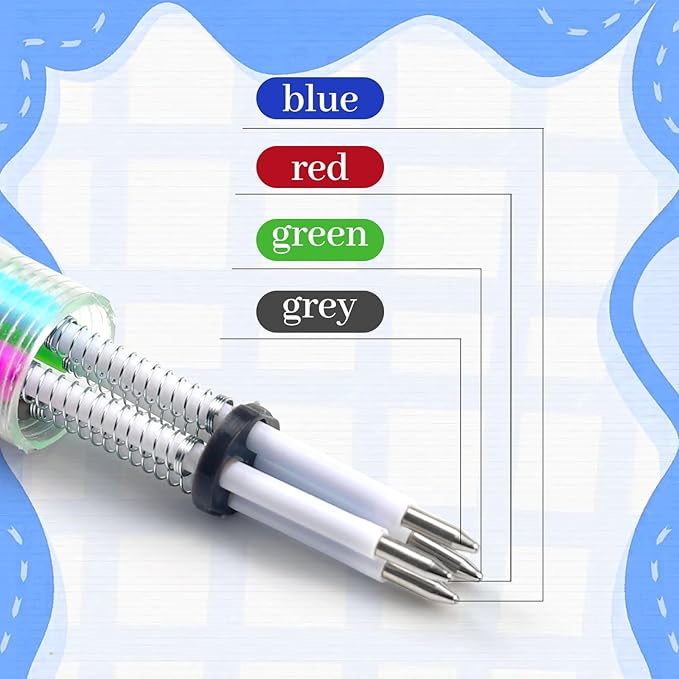 12Pcs Mini Multicolor Pens in One 4-in-1 Cute Pens Bulk for Kids, Ballpoint Pen for Birthdays and Children's Parties, Fun Pen Gifts Assorted Ink Kawaii Pen