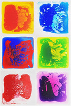 LONGKING 6 Pack 12" X 12" Sensory Tiles for Activity Play Centers for Children, Liquid Floor Tiles, Autism Sensory Poducts
