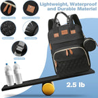 Diaper Bag Backpack, Large Diaper Bag with Changing Station, Baby Bag, New Mom Gifts, Lightweight Waterproof Unisex Diaper Bag with Insulated Pockets and USB Charging Port, Black