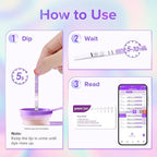 Premom Quantitative Ovulation Predictor Kit: 25 Ovulation Test Strips + 5 Pregnancy Test Strips Combo, with Smart Digital Ovulation Reader App - Accurate Numerical LH Tests